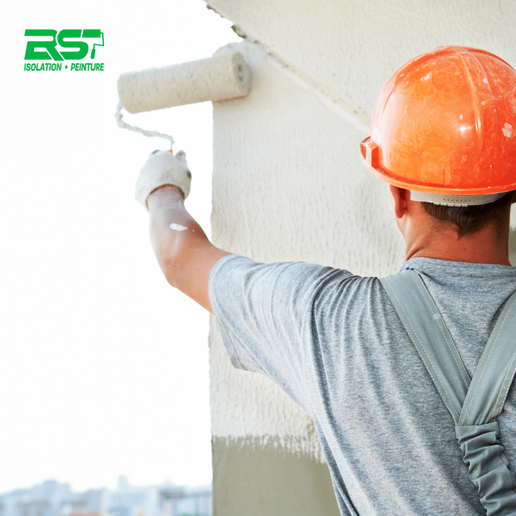 application peinture en facade