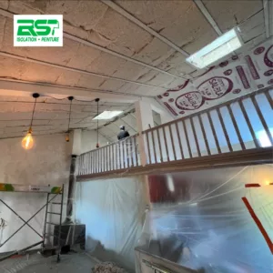 Chantier isolation rampants biofib charmes sur rhone