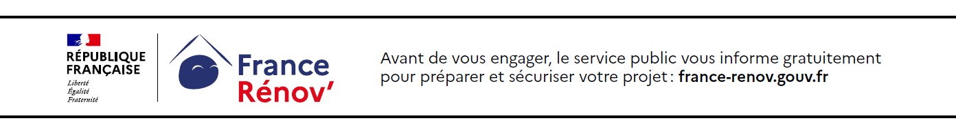 Bandeau officiel France Rénov – service public de la rénovation de l’habitat
